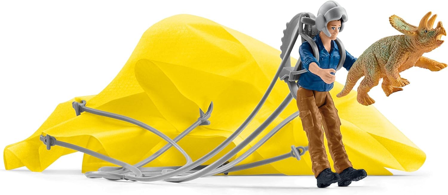 SCHLEICH 41471 Parachute Rescue Dinosaurs Toy Playset for children aged 4-12 Years