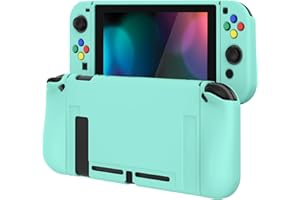 PlayVital Green Protective Case for Nintendo Switch, Soft TPU Slim Case Cover for Nintendo Switch Console with Colorful ABXY 