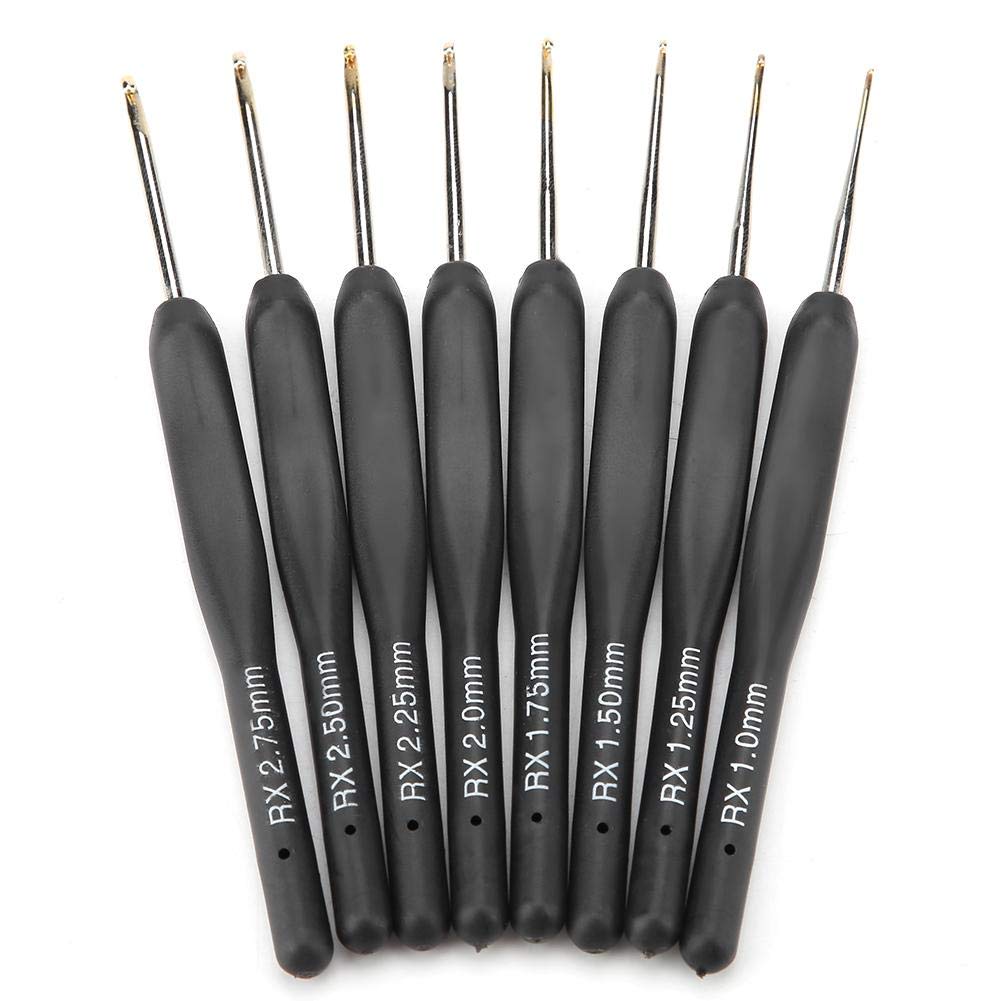 8Pcs Crochet Hook Set, Aluminum Hooks Knitting Needles 1.0mm 1.25mm 1.5mm 1.75mm 2.0mm 2.25mm 2.5mm 2.75mm for Crafters Beginners Beginners DIY Enthusiasts