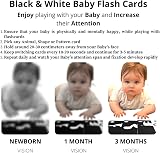 makidrise Newborn Essentials Black and White Sensory Cards High Contrast 14x10 view 2