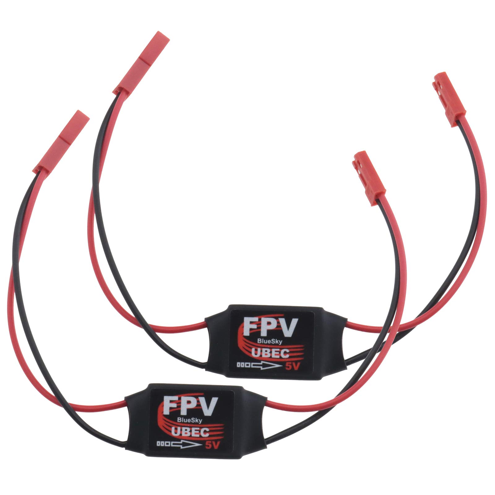 Be In Your Mind 2Pcs UBEC-3A 5V Mini BEC 2-6S DC-DC Converter Module Regulator FPV Image Transmission For RC Airplane FPV Gimbal Telemetry Device
