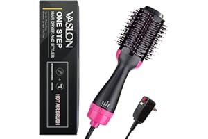 Professional Salon One-Step Hair Dryer & Hot Air Brush & Blower Brush with Negative Ions For Straight and Soft Curls 4 in 1 H