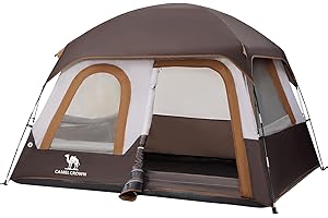CAMEL CROWN 4/6 Person Tent Waterproof Lightweight Portable Backpacking Tent for Outdoor Camping Hiking