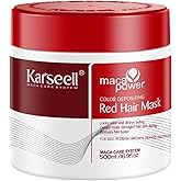 Karseell Color Depositing Conditioner Red Hair Mask Color Boosting, Hydrates and Enhances Red Tones for Color-Treated Hair 500ml 16.9floz