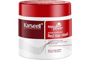 Karseell Color Depositing Conditioner Red Hair Mask Color Boosting, Hydrates and Enhances Red Tones for Color-Treated Hair 500ml 16.9floz