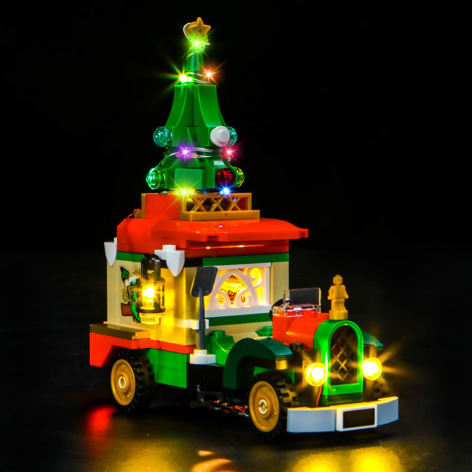 LocoLee Led Light Set Compatible with Lego Santa's Delivery Truck Led Decoration Lighting Kit Compatible with 40746 Building Blocks Model,Only Lights Set,No Model — image 1