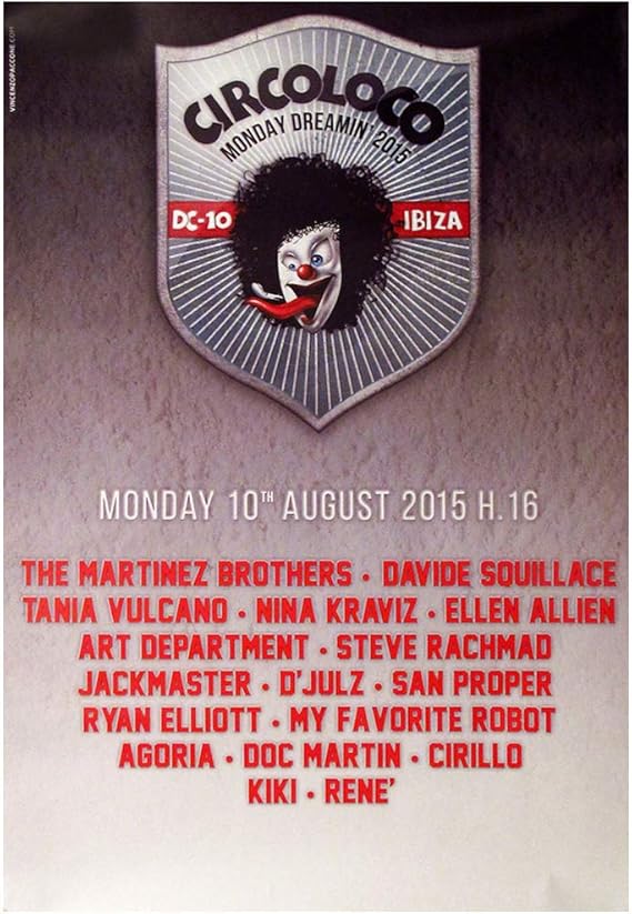 Circo Loco DC10 10th August 2015 Poster Black