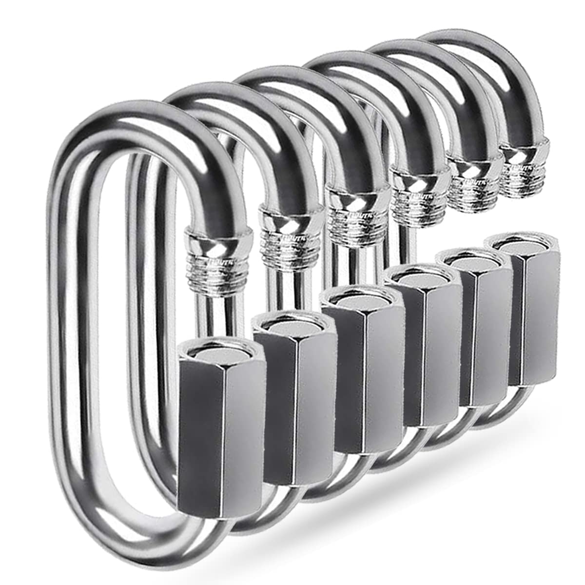 Quick Link, Ekunbuy 304 Stainless Steel Heavy Duty Locking Clips Chain Connector Repair Link Buckle for Swing Outdoor Camping