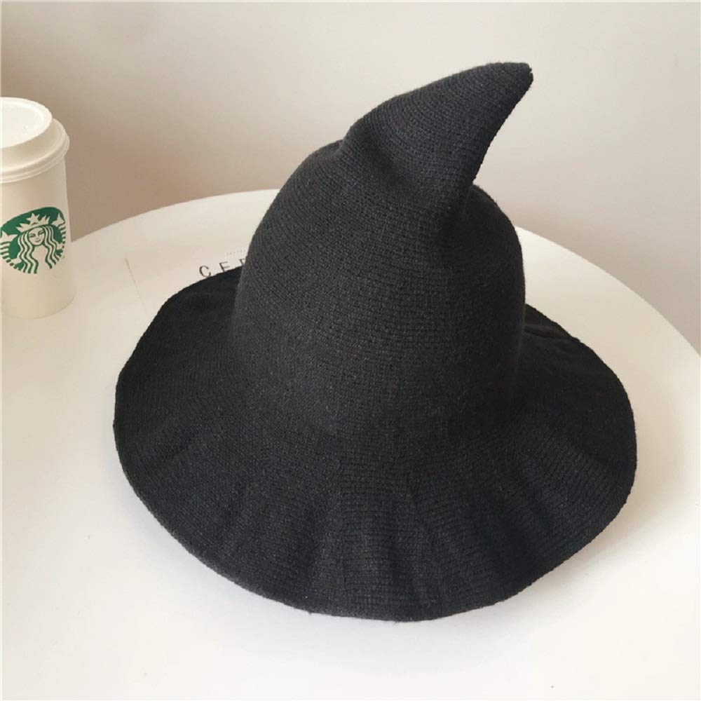 for Halloween Party Masquerade Cosplay Costume Accessory and Daily Fekey/&JF Womens Witch Kinitted-Wool Hats
