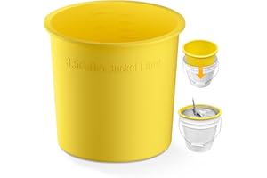 EAGLE CREATE 3.5 Gallon Reusable Bucket Liner, Time Saving Concrete Tools Durable Silicone Bucket Insert, Food Grade Container for Food Storage or Pickling, for Paint, Thinset, Ice, Slime, Cleaning, Halloween