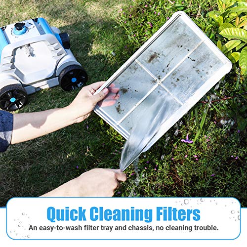 OT QOMOTOP Robotic Pool Cleaner, Cordless Automatic Pool Cleaner with