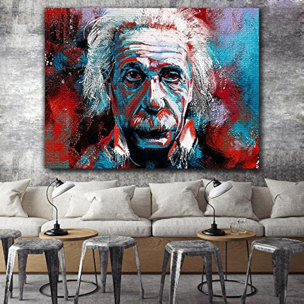 Albert Einstein Wall Art Homes Decorations For Living Room Oil