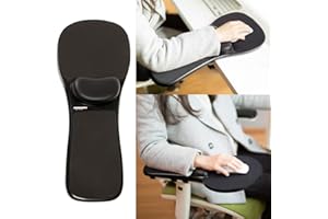 CSBXC Upgrade Ergonomic Arm Rest Mouse Pads Dual Purpose for Desk and Chairs, Adjustable Armrest Wrist Support Attachment, Gaming Covers for Elbows and Forearms Pressure Relief Office Computer Desk Extender