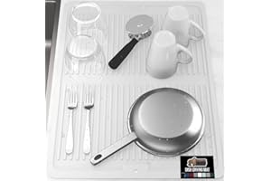 GORILLA GRIP 100% BPA-Free Silicone Dish Drying Mat for Kitchen Counter, 18"x24", Multiple Uses, Heat Resistant Dishwashing M