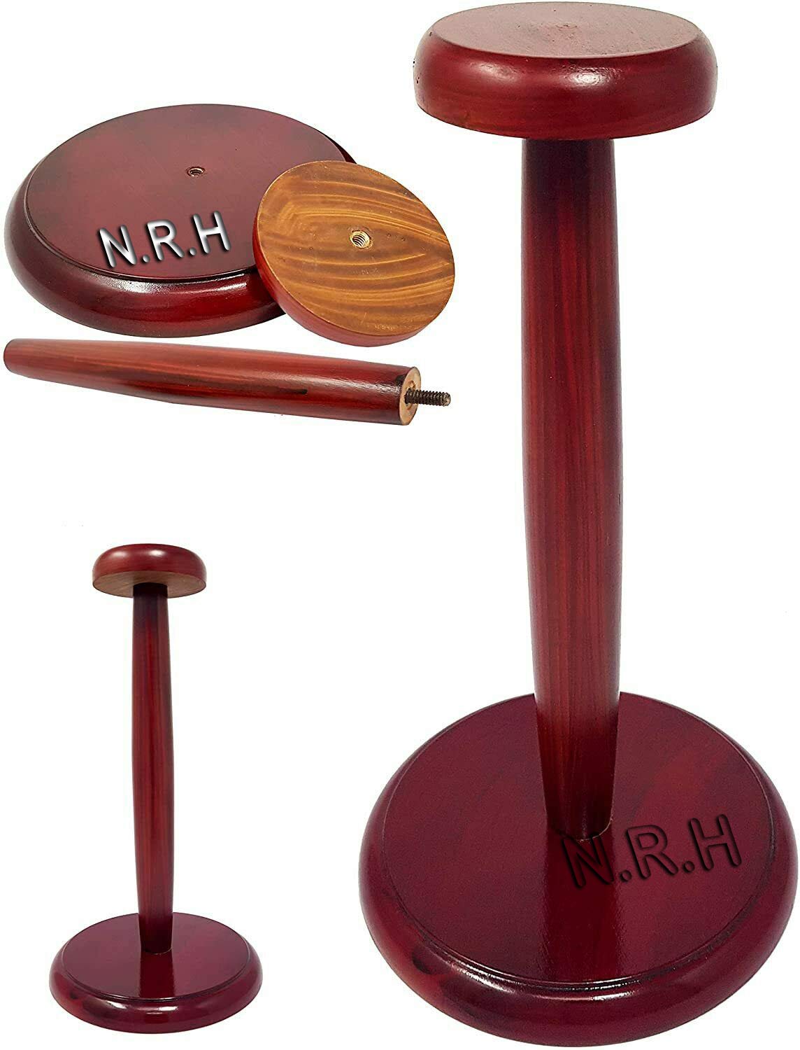 Medieval Wooden Armor Helmet Stand Brown Color Handmade Antique & Vintage Decor Lovers Centerpiece Home Decor.