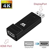DP to HDMI 4K adaptor , 4U DisplayPort Male To HDMI Female Ultra HD Adapter Connector Support 4K*2K & 3D Audio/Video for Laptop/Pc to HDTV/Projector,Black