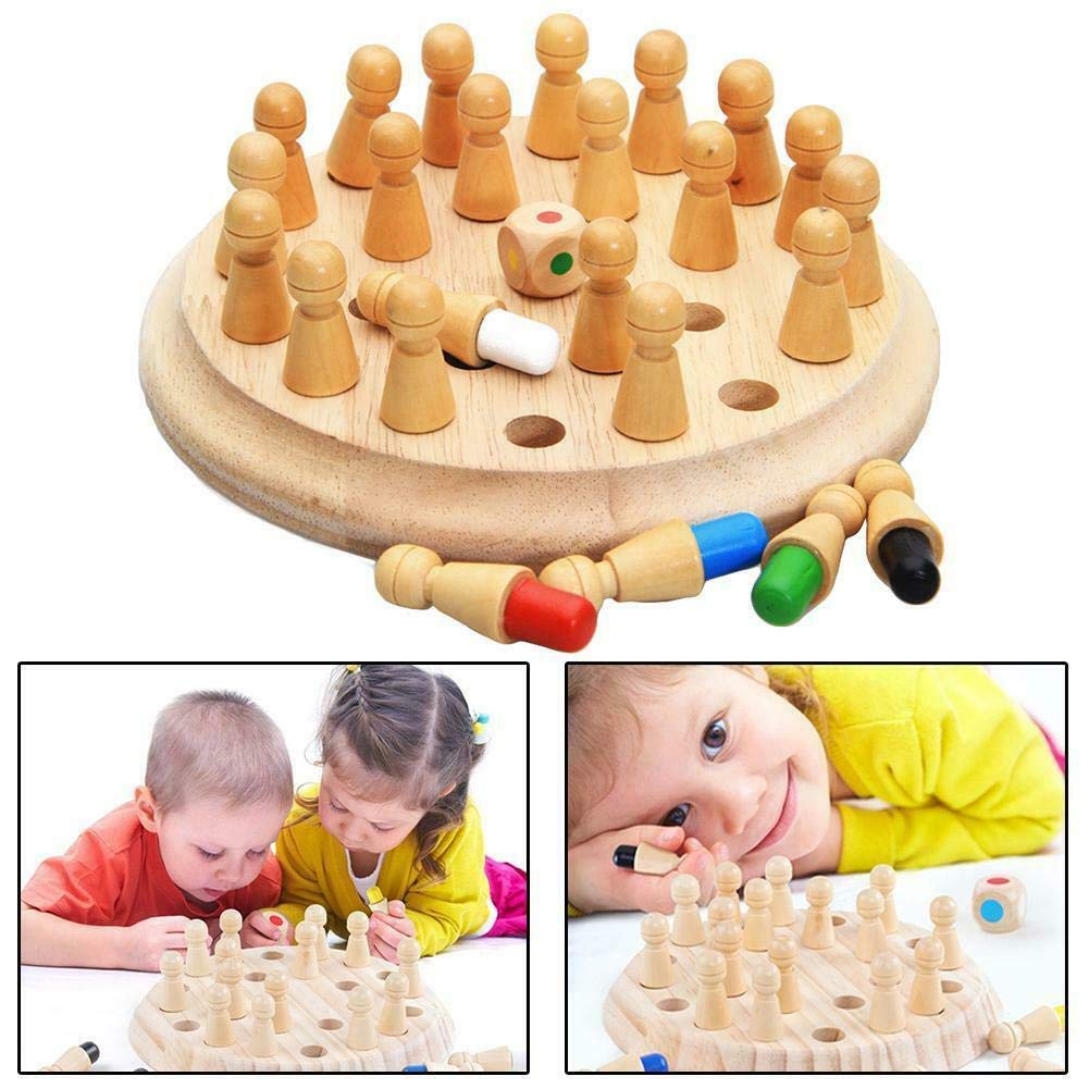T.Face Memory Match Stick Chess Juego de Fiesta para niños Wooden