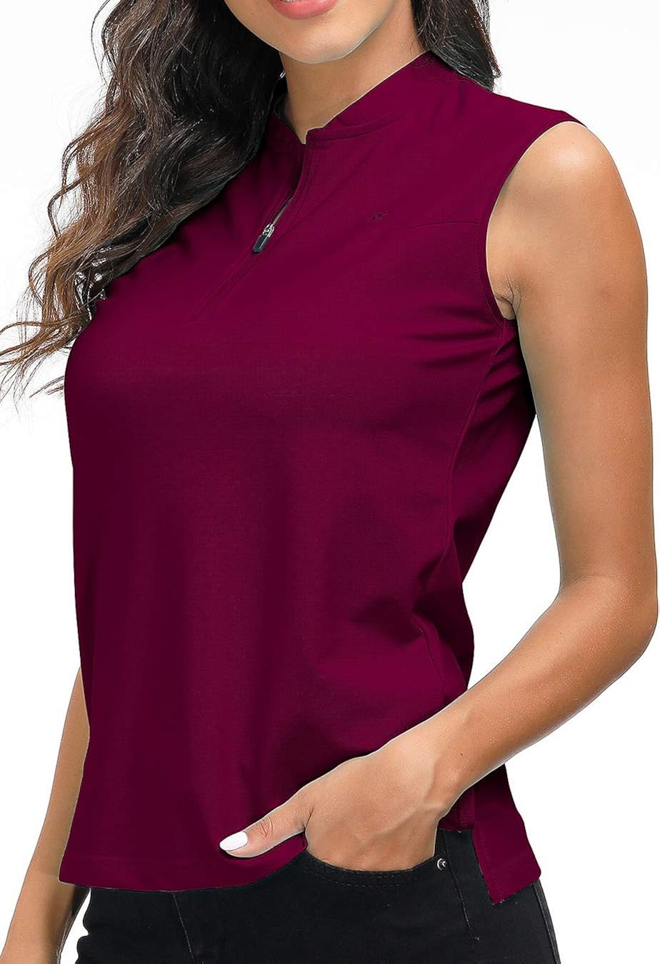 Buy AIRIKE Golf Polo Shirts for Women Slim Fit Woman Sleeveless Sports