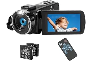 OLESIT Video Camera Camcorder 2.7K 48MP Vlogging Camera with LED Fill Light, 16X Digital Zoom YouTube Camera Recorder 3.0" LCD Screen Vlogging Camera with Remote Control & 2 Batteries