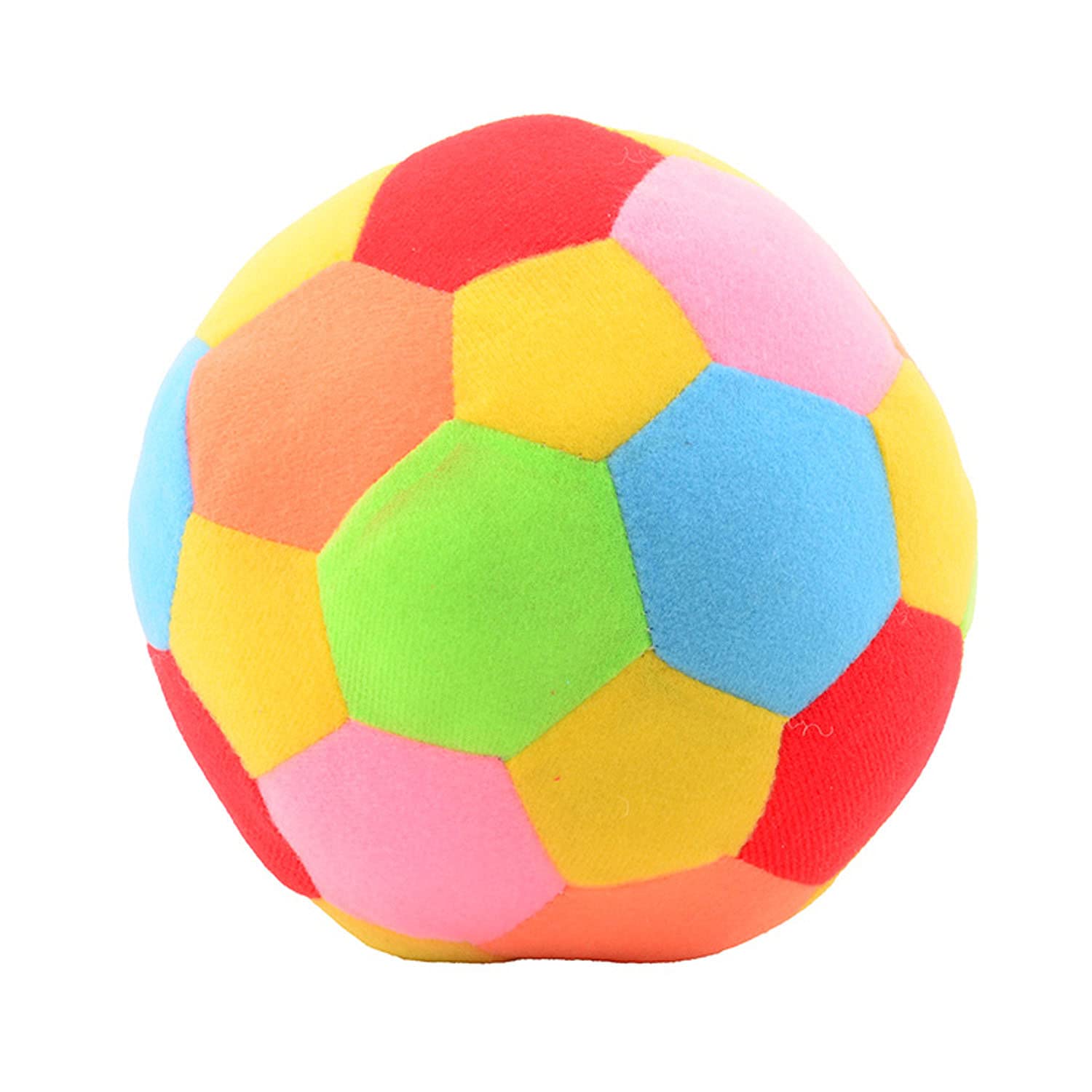 JohnToy 22034 Happy World Ball with Rattle Diameter 18 cm Multi-Coloured