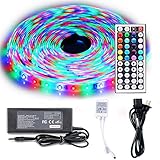 LEH LED Rope Lights 32.8 Feet RGB Light Strip Waterproof 3528 SMD 600 Leds LED Strip Lights Full Kit