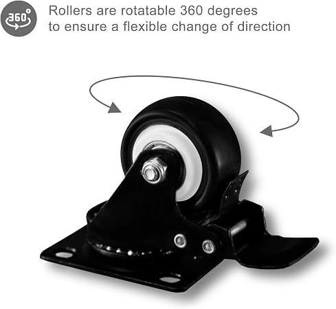 Nirox 4x Ruedas para muebles 50mm - Ruedas giratorias para cargas ...