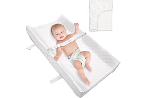 Truwelby Changing Pad with Ultra Soft Plush Cover, Waterproof Contoured Diaper Changing Pad for Dresser Top, Baby Changing table Pads Cover Waterproof Hypoallergenic Washable