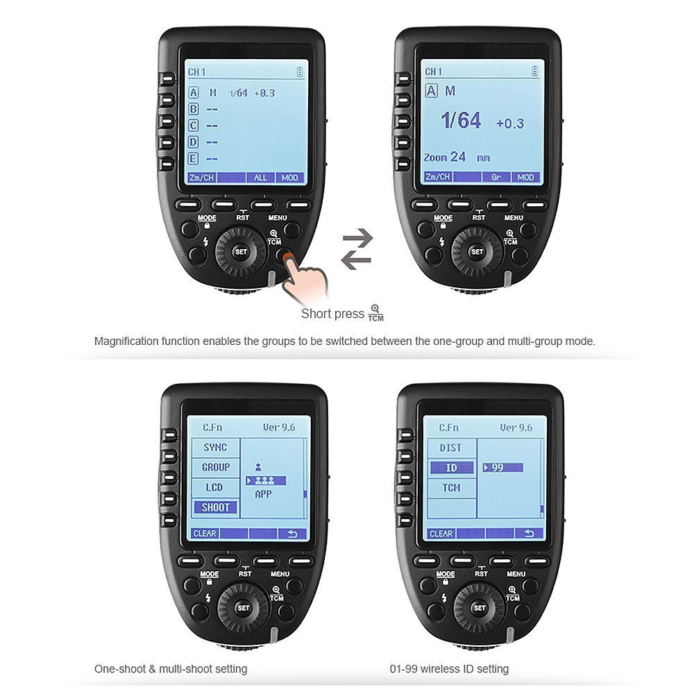Godox XPro-S TTL 2.4G Wireless High Speed Sync 1/8000s X System Flash Trigger Transmitter Compatible for Sony Cameras,11 Customizable, 5 Group Buttons,4 Function Buttons Offer Convenient Manipulation