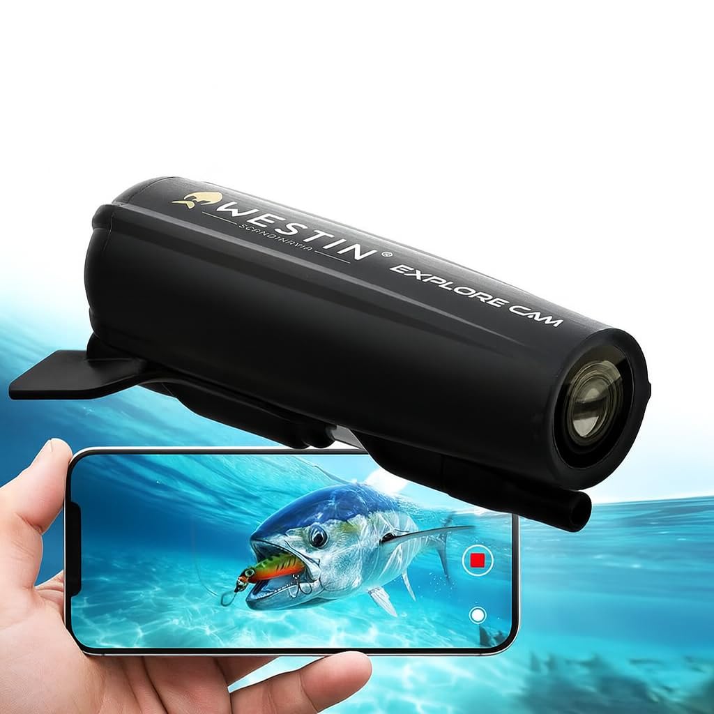 Westin Explore Cam - Fishing Gifts for Men - Castable Underwater Fishing Camera for Lure Fishing – Full HD 1080P with Direct Playback on iPhone & Android