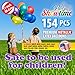 PartyShowtime Assorted Latex Balloons 12 inch Pack of 154 Multicolor Thick Latex Party Balloons for Helium or Air Use Ideal for Birthdays Weddings Graduation Ceremonies Bridal and Baby Shower