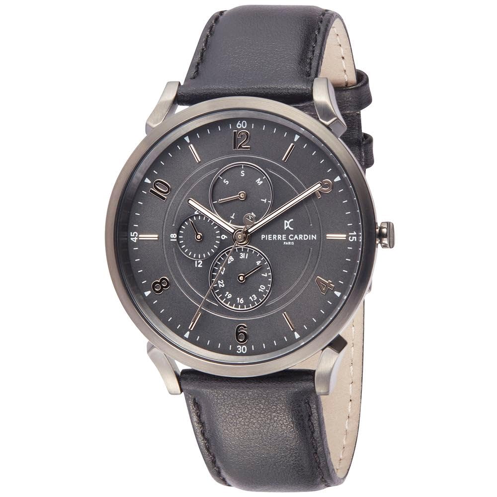 Pierre Cardin Men's Multi Dial Quartz Watch with Leather Strap CPI.2024