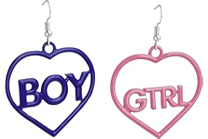 Boy Girl sign Blue Pink Earrings，Gender Reveal Ideas，Baby Shower Party, Maternity Bodycon Dress T-shirts Decorations Gift – by JTRF