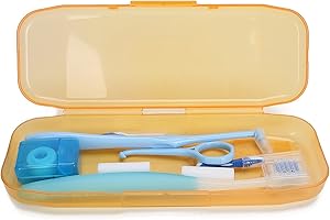 Oral Care Kit for Braces, Portable Hygiene Set with Interdental Brush, Floss, Ortho Wax, Floss Toothbrush Cleaning Kit