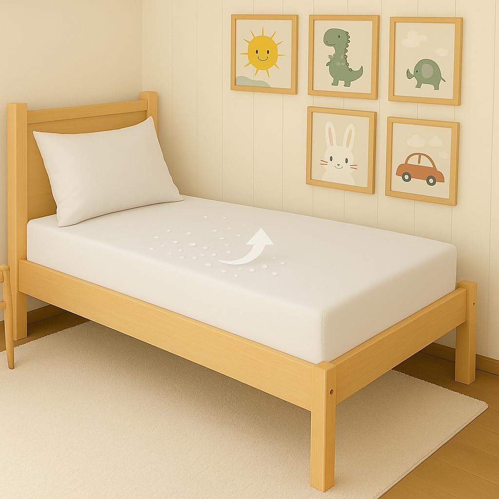 Comfortnights Fully Fitted Single, Waterproof Mattress Protector, White