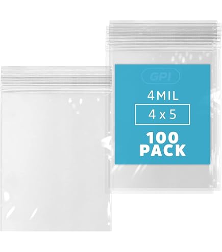 100 Heavy Duty 12x12 Inch Clear Zip Lock Bags - 4 Mil Thick, Reclosable Plastic Storage - View #9