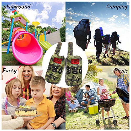 Walkie Talkies for Kids, UOKOO 22 Channel FRS/GMRS 2 Way Radio (up to 3.7 Miles) UHF Hand-held Kids Walkie Talkies with Back-lit LCD Screen, Toys for 5 6 7 8+ Old Boys and Girls as Gift(Green)