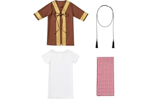 IDOPIP Muslim Baby Boys Ramadan Eid Outfit Cardigan Kaftan Thobe Arabic Islamic Abaya Dubai Robe Clothes with Head Scarf+Rope