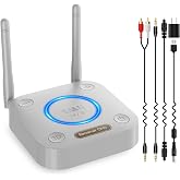 1Mii B06Pro Bluetooth 5.3 Receiver for Home Stereo, Hi-Fi Audio Adapter | Long Range, aptX HD Low Latency, AUX RCA Optical Coaxial, Wireless Music Streaming from Your Phone to Old Stereo Systems