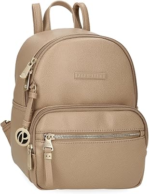 Elia Rucksack, lässig, Beige, 20 x 25,5 x 10 cm, Kunstleder, 5,1 l von Joumma Bags, Beige, Talla única, Lässiger Rucksack