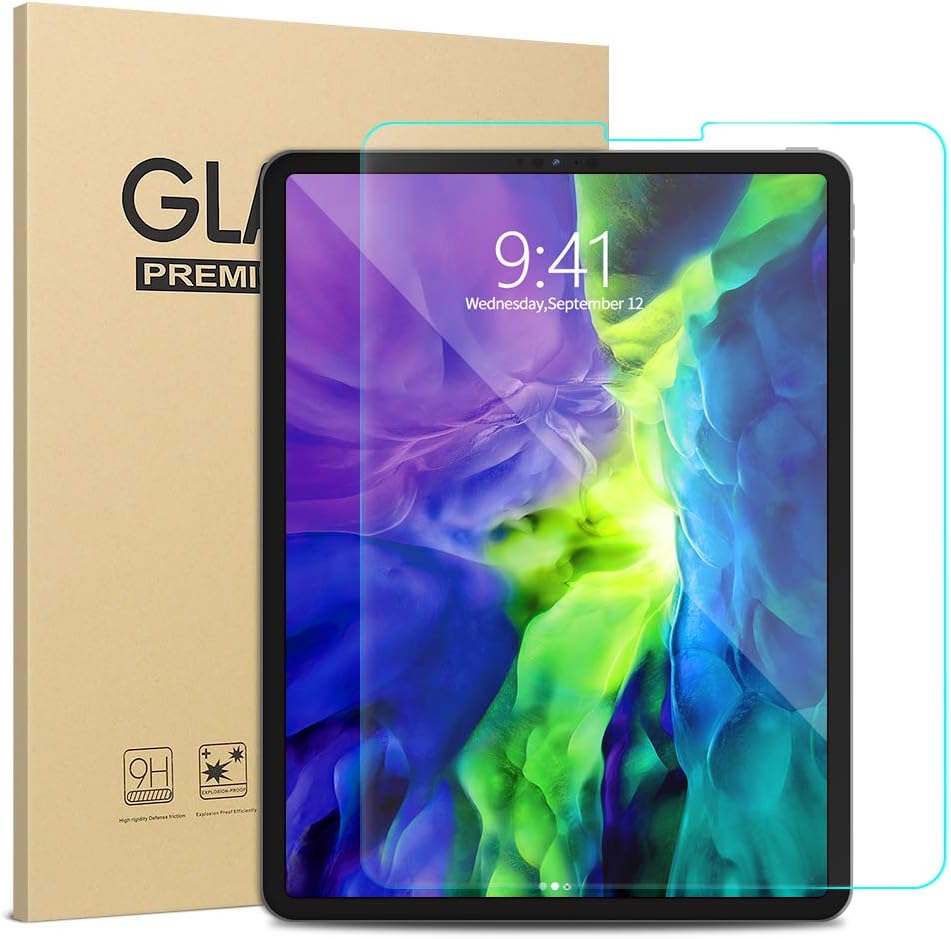 iPad Screen Protector (Pro 11 inch), Glass Screen Protector for iPad Air 4, Scratch Resistant, No Air Pockets -Compatible The iPad Pro 11 inch 2021/2020/2018 and iPad Air 4th Gen 10.9 inch 2020