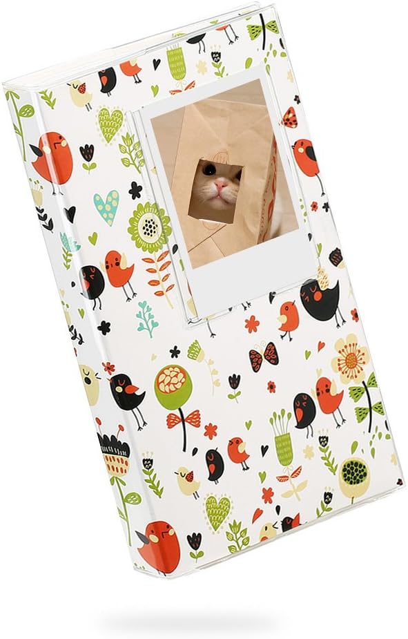 84 Pockets 3-inch Photo Album for HP Sprocket Portable Photo Printer/Polaroid ZIP Mobile Printer/Polaroid Snap Instant Digital Camera Film - Birds