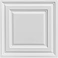 Noooza 2ft x 2ft Drop Ceiling Tiles，White Icon Relief Ceiling Tiles 24 x 24in. Waterproof, Washable and Fire-Rated - Reusable - High-Grade PVC to Prevent Breakage Cover 48 Sq. Ft,Pack of 12 Tiles