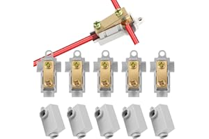 HUAREW 10Pcs 10 AWG Gauge T-Type Wire Connector Nut Kit, 60A Splicing Quick Wiring Connection Terminal, Circuit Connector Wire Connector for Soft and Hard Wire