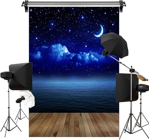 Amazon Co Jp Kate 1 5x2 2m 星空の背景布 海の明るい月の星の背景 デッキの背景 木の板の背景 子供の写真撮影 写真スタジオ 撮影用 背景布 写真撮影用の背景幕 装飾用 無反射布 スエードの背景 カスタマイズ可能な背景 カメラ