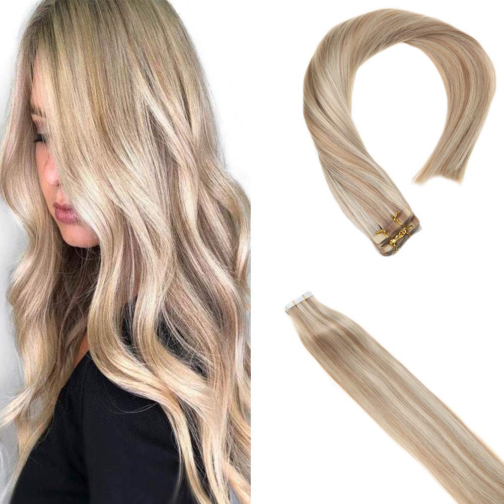 Amazon Com Sunny Blonde Tape In Human Hair 20 Inch Double Sided