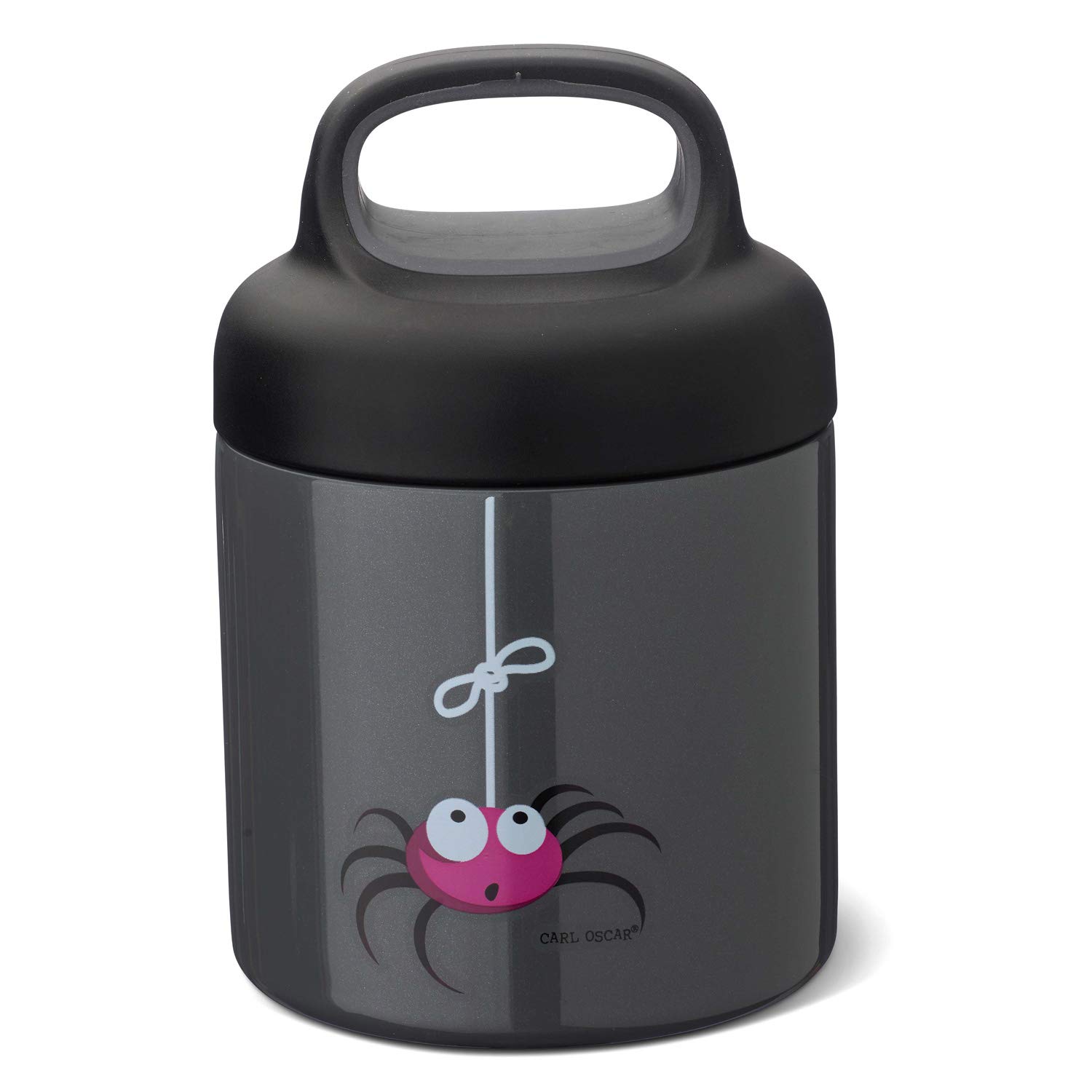 Carl Oscar Small Insulated Insulated Bottle Box for Soup, Fruit Salad, Noodles etc. for Children Stainless Steel Double Walled in Grey, Diameter 8.7 x 13.5 cm, 0.3 L