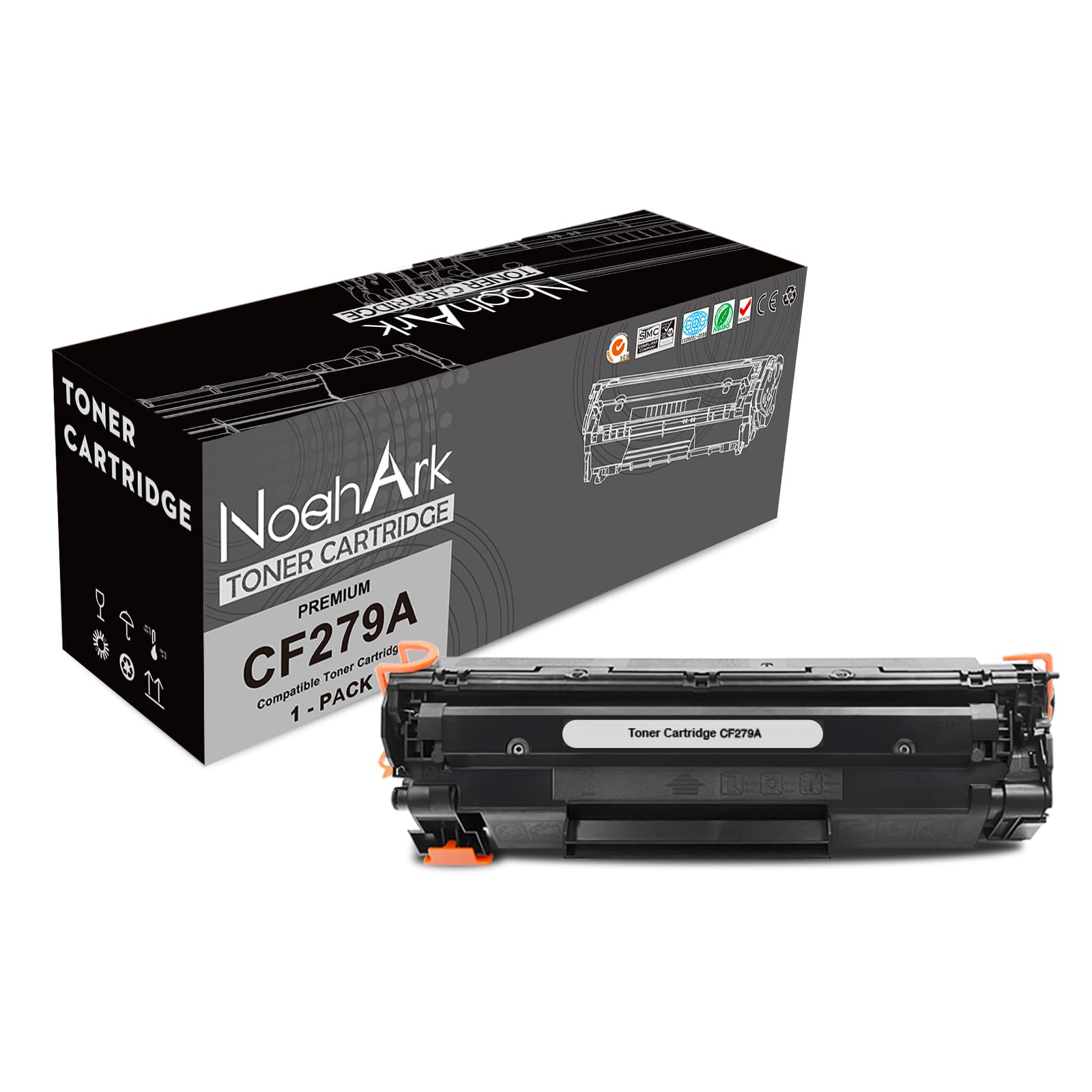 NoahArk Compatible for CF279A 79A Toner Cartridge Work for LaserJet Pro M12w M12a MFP M26nw M26a Printer (1 Pack Black)