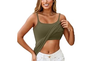 NBXNZWF Womens Tank Tops with Built in Bras 2024 Casual Adjustable Spaghetti Strap Shelf Camisole Plus Size Padded Undershirts
