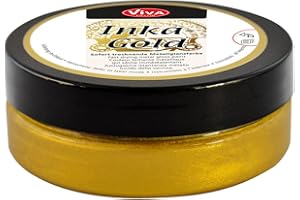 Viva Decor Inka Gold Gilding Wax2.3 oz (Old Gold) - Easily Applicable Wax-Based Metallic Polishing Paste. Quick-Drying Metal Shine, High Gloss Effects for DIY. Decor Paste for Wood, Clay & Terracotta
