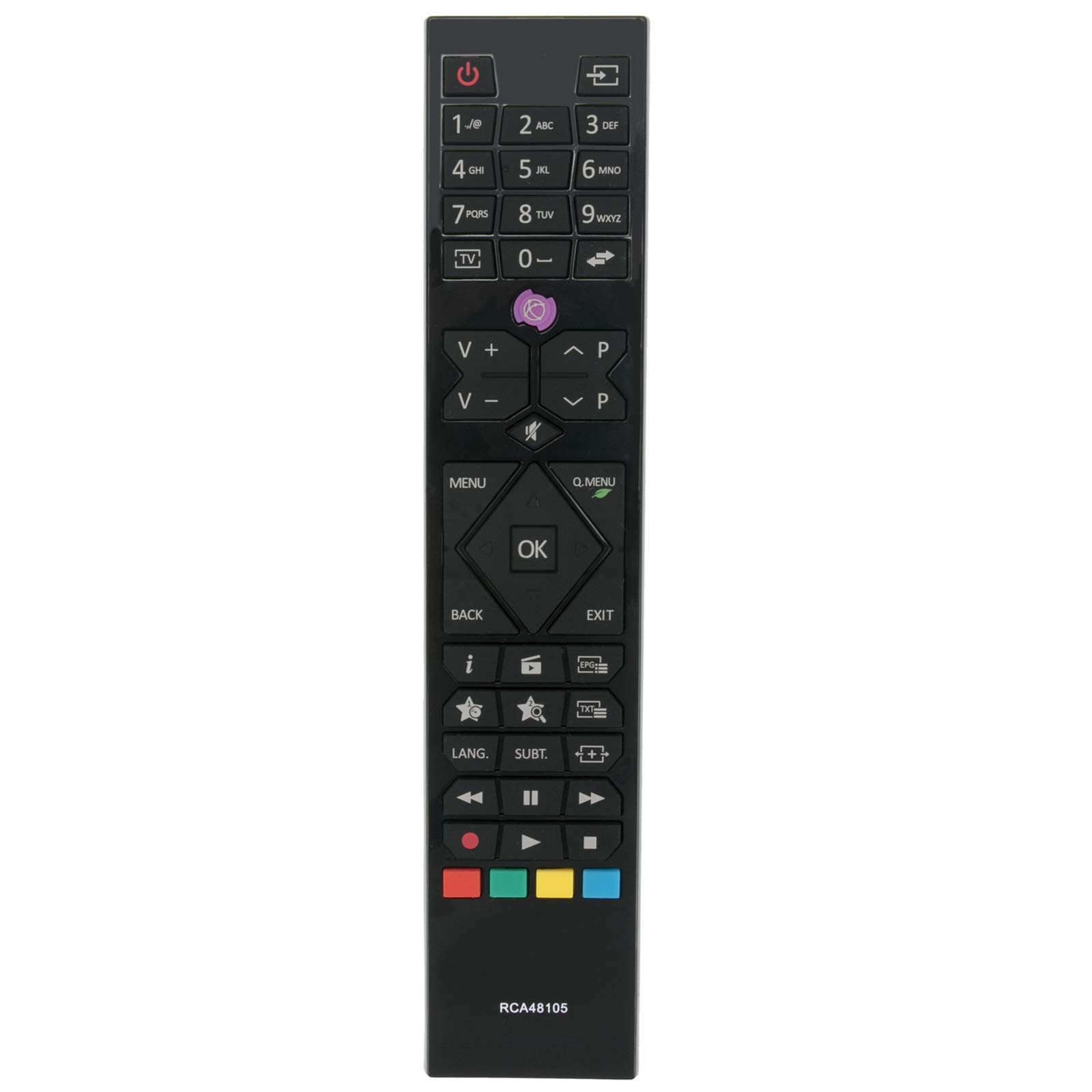 VINABTY RCA48105 Replace Remote for Hitachi 32HB4T01B 22HB11T06U 24HB1W05A 24HB4C05 39HB4C01H 43HB4T02 49HK4W04 32HBC01C for JVC LT24VH30K LT32VF42K LT32VH42K LT39VH42K LT50VF30K for Finlux 32FHB4210